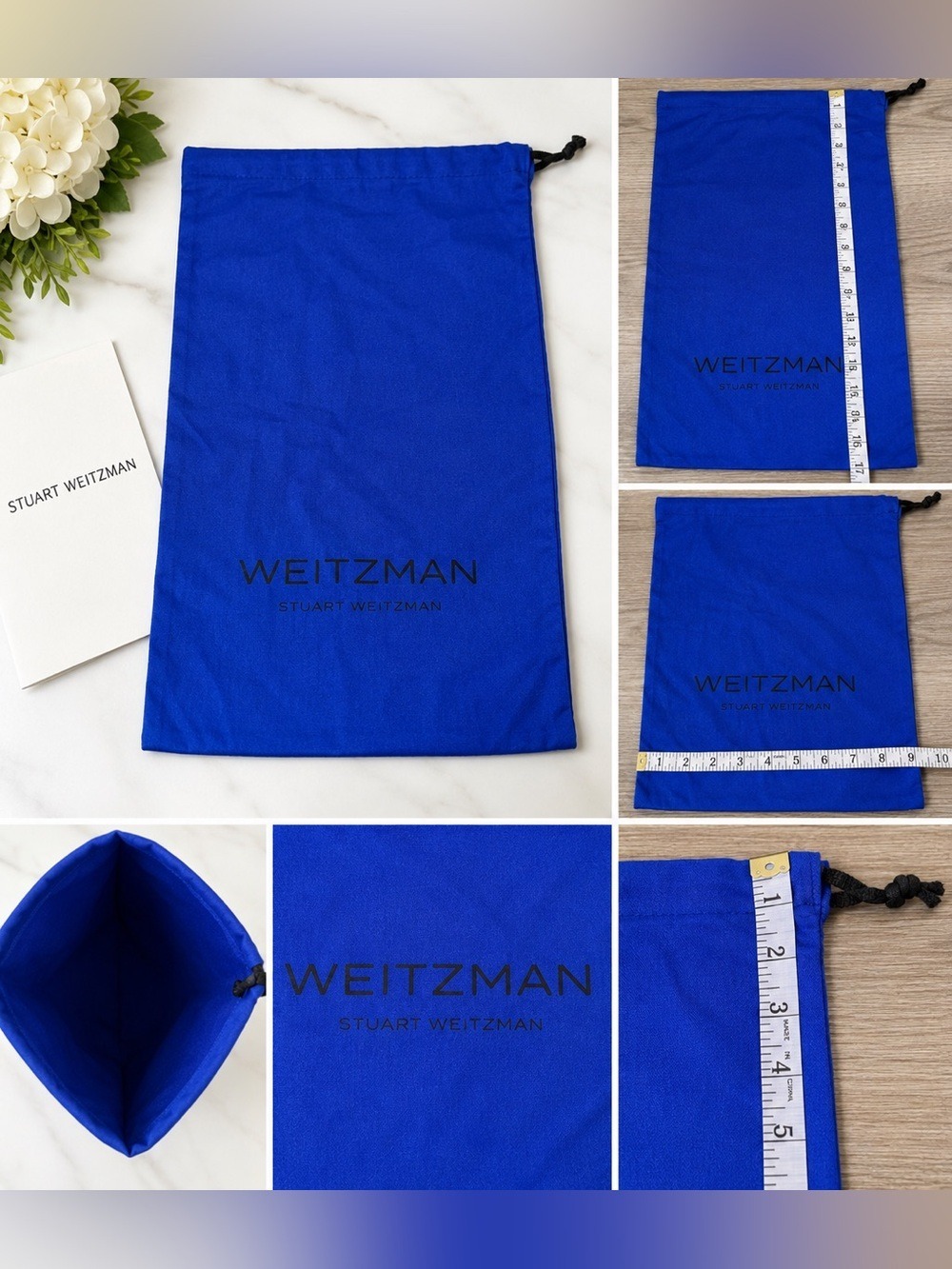 Stuart Weitzman Blue Garment Dust Bag Storage Pouch